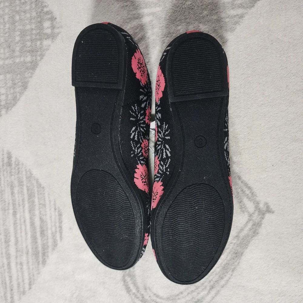 Serra Black and‎ Pink Ballet Flats
